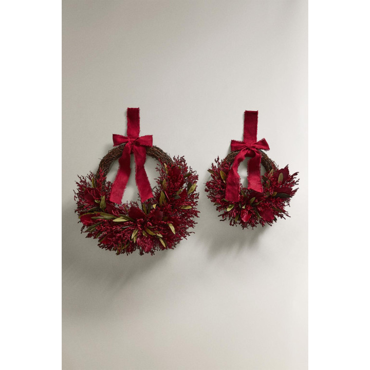 Рождественский венок декоративный из эвкалиптовых цветов