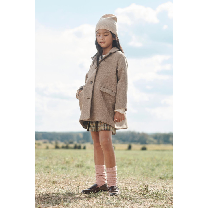 Пальто из шерстяного смесового материала в мелкую клетку, limited edition