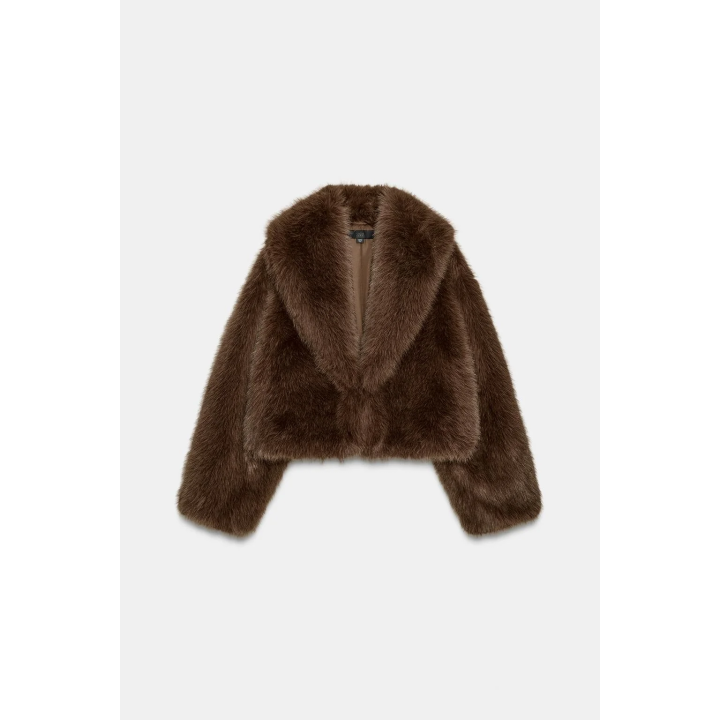 Короткий пальто из искусственного меха