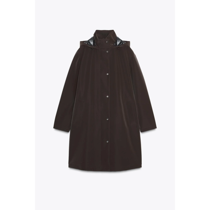 ПРОРЕЗИНЕННЫЙ ДОЖДЕВИК С КАПЮШОНОМ