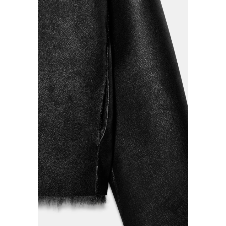 ДВУСТОРОННЕЕ КОРОТКОЕ ПАЛЬТО ИЗ ИСКУССТВЕННОГО МЕХА