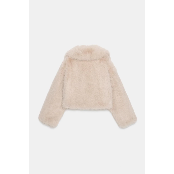 КУРТКА ИЗ ИСКУССТВЕННОГО МЕХА С ВОРОТНИКОМ