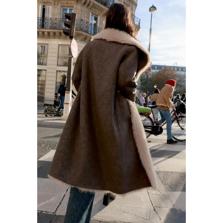 ДВУСТОРОННЕЕ ПАЛЬТО ИЗ ИСКУССТВЕННОГО МЕХА