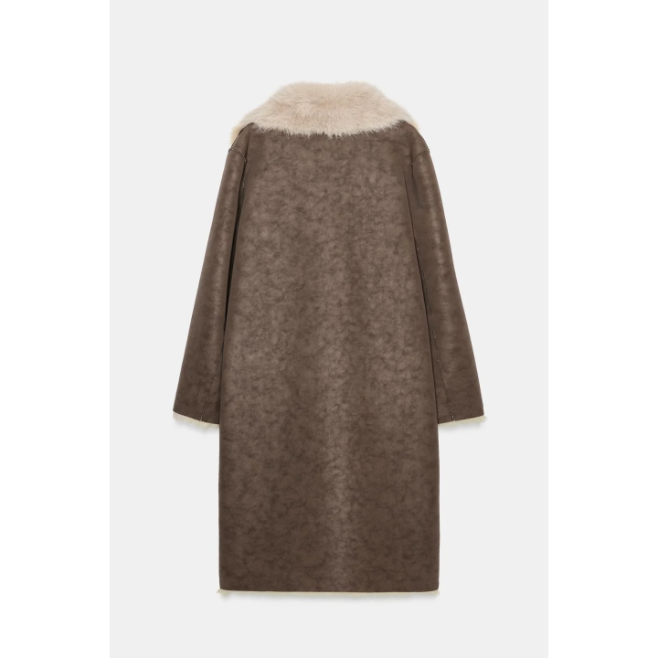 ДВУСТОРОННЕЕ ПАЛЬТО ИЗ ИСКУССТВЕННОГО МЕХА