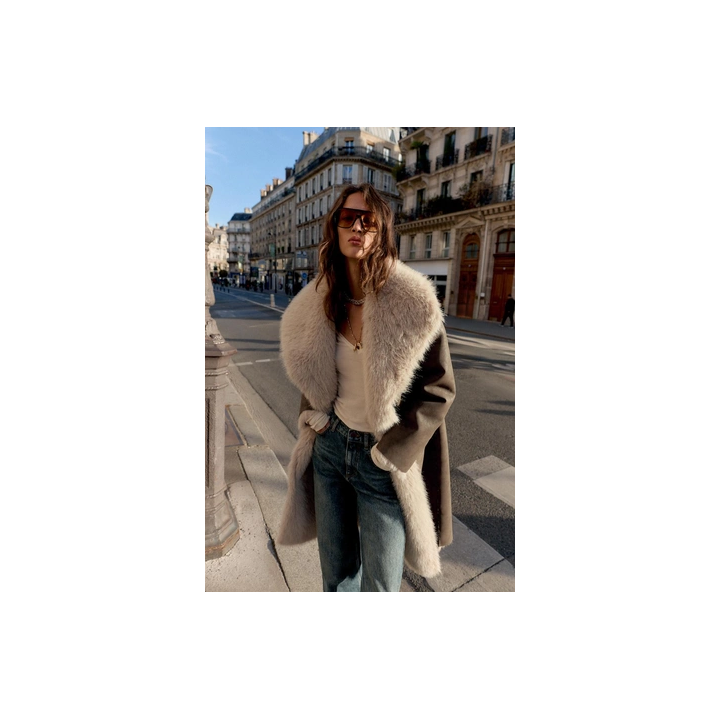 ДВУСТОРОННЕЕ ПАЛЬТО ИЗ ИСКУССТВЕННОГО МЕХА