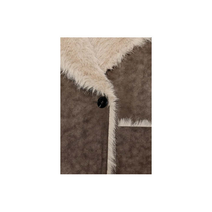 ДВУСТОРОННЕЕ ПАЛЬТО ИЗ ИСКУССТВЕННОГО МЕХА