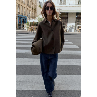 ПАЛЬТО ИЗ ШЕРСТИ С ВОРОТНИКОМ ИЗ ИСКУССТВЕННОГО МЕХА