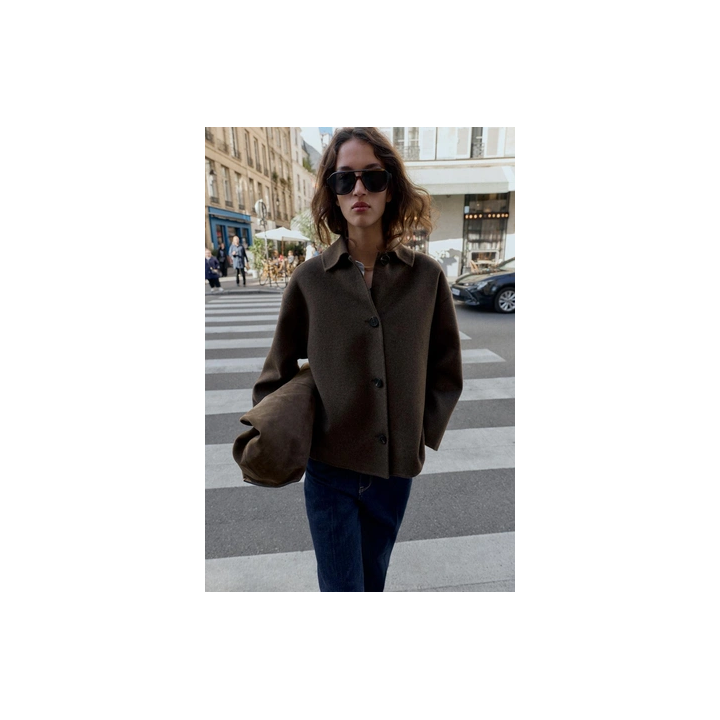 ПАЛЬТО ИЗ ШЕРСТИ С ВОРОТНИКОМ ИЗ ИСКУССТВЕННОГО МЕХА