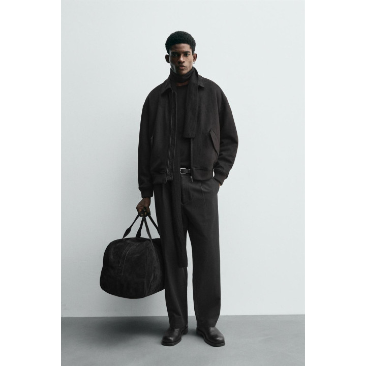 СТЕГАНАЯ КУРТКА ИЗ ИСКУССТВЕННОЙ ЗАМШИ