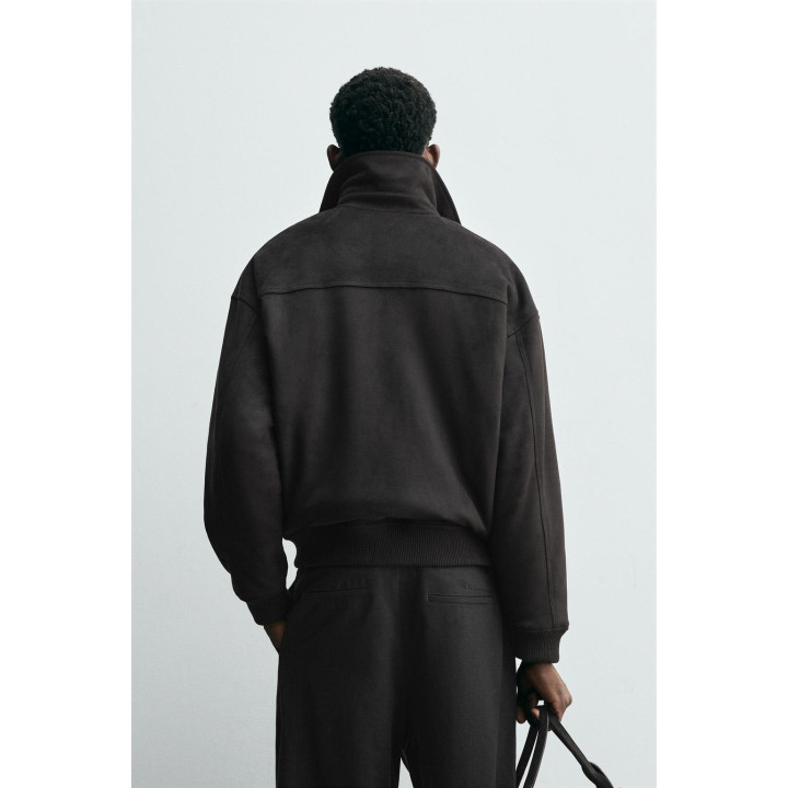 СТЕГАНАЯ КУРТКА ИЗ ИСКУССТВЕННОЙ ЗАМШИ