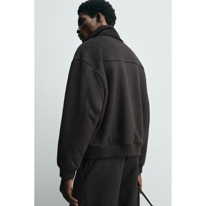 СТЕГАНАЯ КУРТКА ИЗ ИСКУССТВЕННОЙ ЗАМШИ