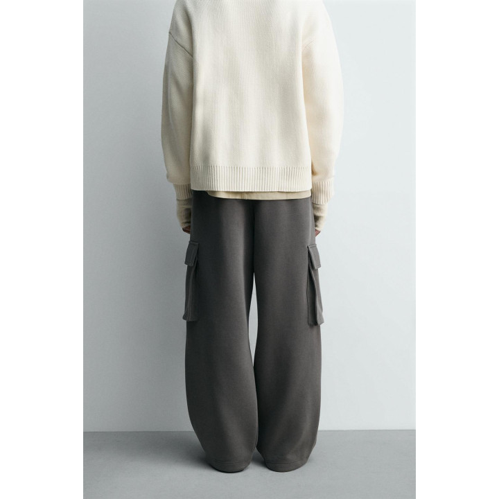 БРЮКИ КАРГО ИЗ НЕОПРЕНА СО СКЛАДКАМИ