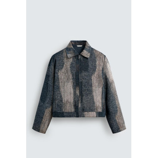 ЖАККАРДОВАЯ КУРТКА С АБСТРАКТНЫМ РИСУНКОМ