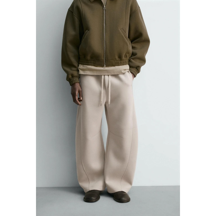 БРЮКИ BALLOON FIT С ЭФФЕКТОМ НЕОПРЕНА