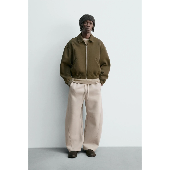 БРЮКИ BALLOON FIT С ЭФФЕКТОМ НЕОПРЕНА