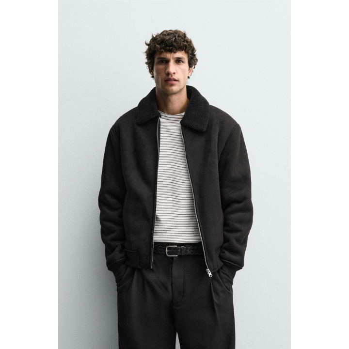 Куртка из искусственной замши с искусственным мехом