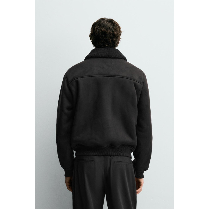 Куртка из искусственной замши с искусственным мехом