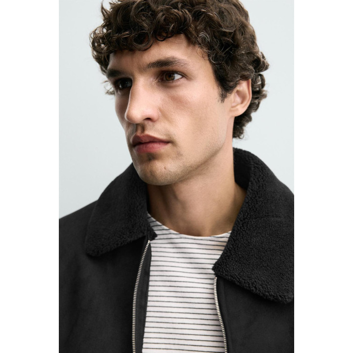 Куртка из искусственной замши с искусственным мехом