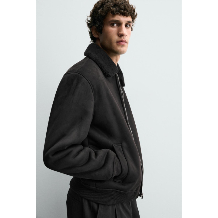 Куртка из искусственной замши с искусственным мехом