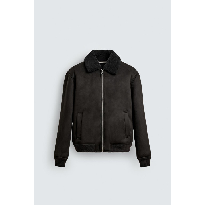 Куртка из искусственной замши с искусственным мехом