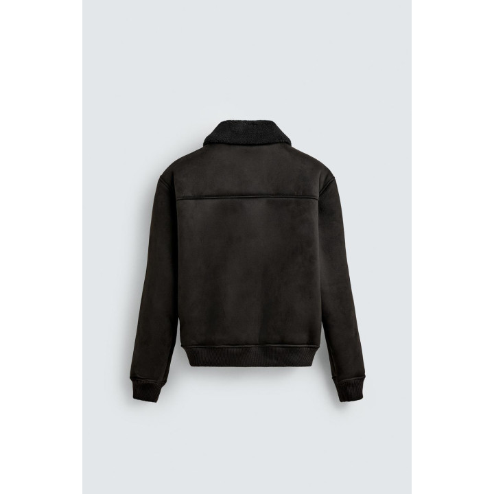 Куртка из искусственной замши с искусственным мехом