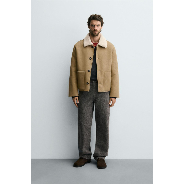 ДУБЛЕНКА ИЗ ИСКУССТВЕННОЙ КОЖИ