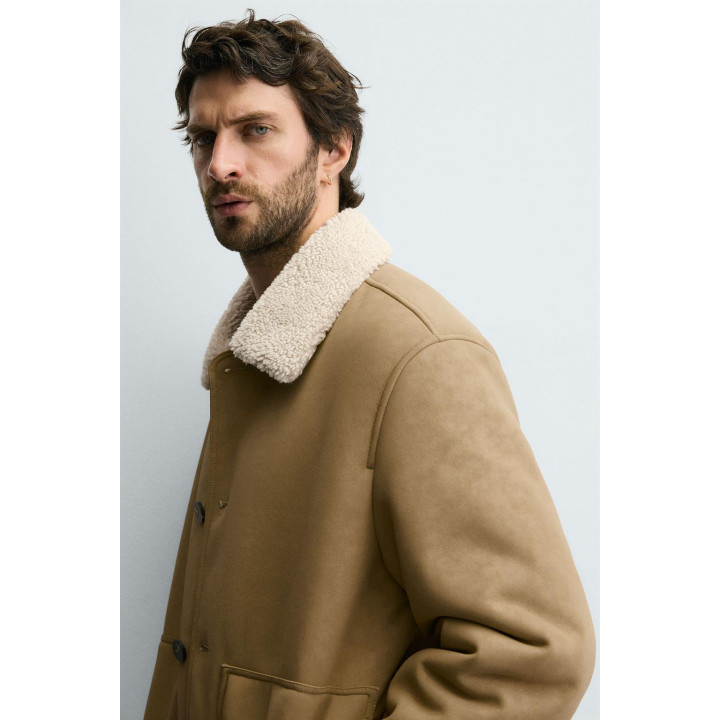 ДУБЛЕНКА ИЗ ИСКУССТВЕННОЙ КОЖИ