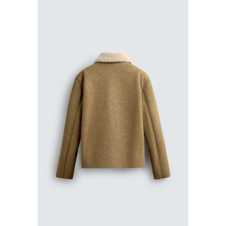 ДУБЛЕНКА ИЗ ИСКУССТВЕННОЙ КОЖИ