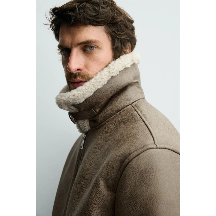 ДУБЛЕНКА ИЗ ИСКУССТВЕННОЙ КОЖИ