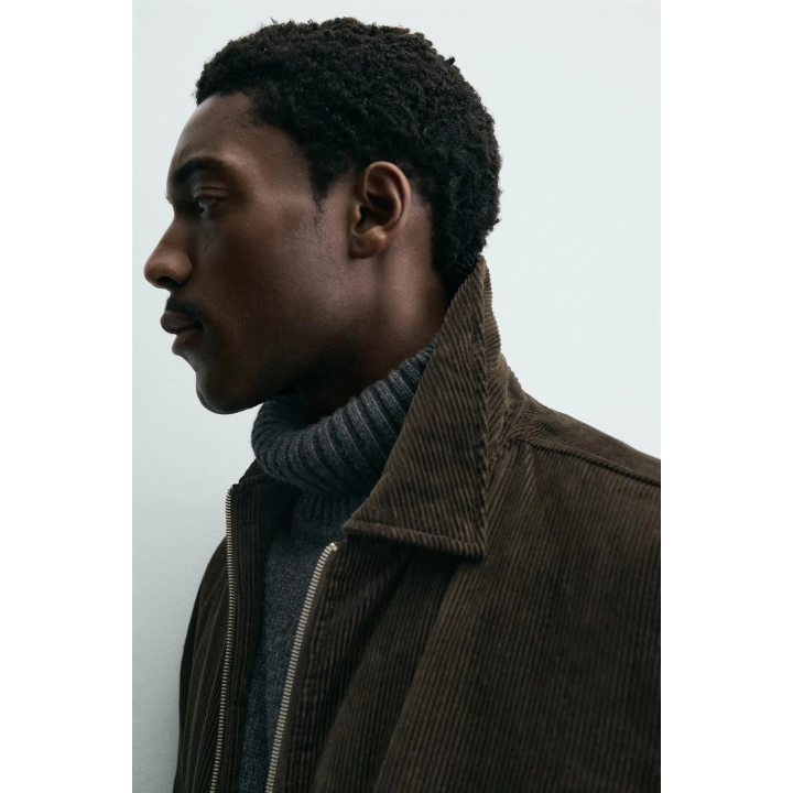 Куртка из вельвета с квадратным стежком