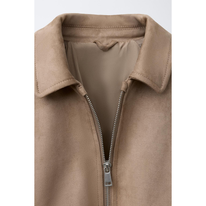 КУРТКА-ШАР ИЗ ИСКУССТВЕННОЙ ЗАМШИ