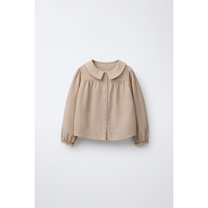 Рубашка с воротником петер пэн и вышивкой bensimon ® x zara