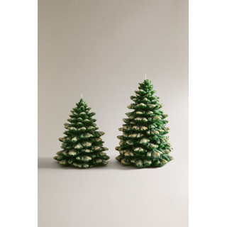 Свеча елочка снежное рождество