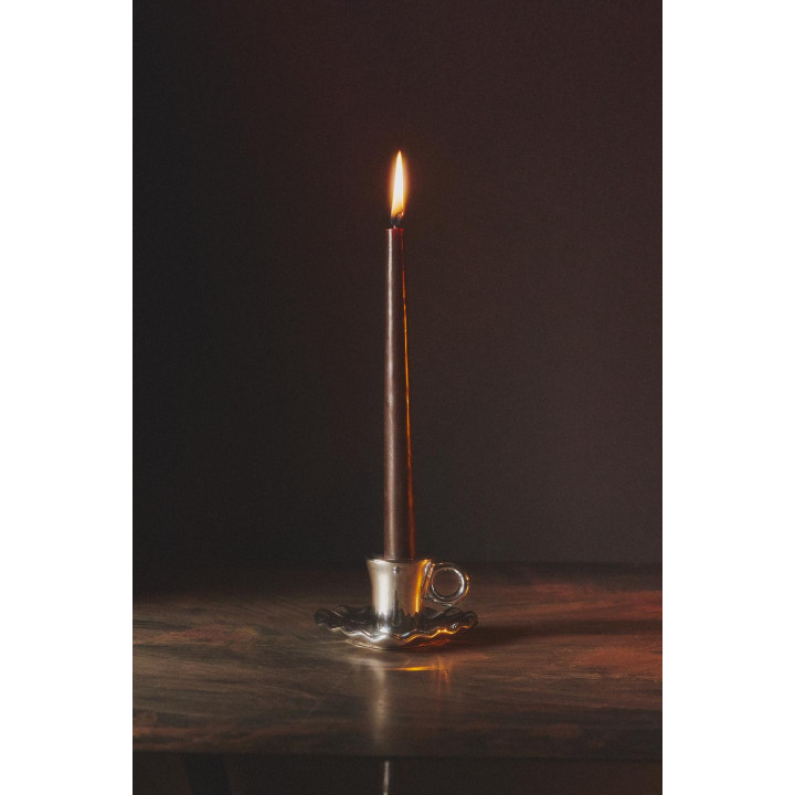 Свеча-подсвечник из фарфора для рождества с деталями в виде сердца