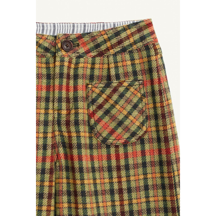 Брюки в клетку ограниченной коллекции с шерстью