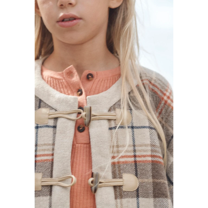 Плед-пончо limited edition в клетку с шерстью