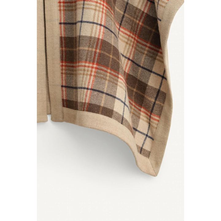 Плед-пончо limited edition в клетку с шерстью