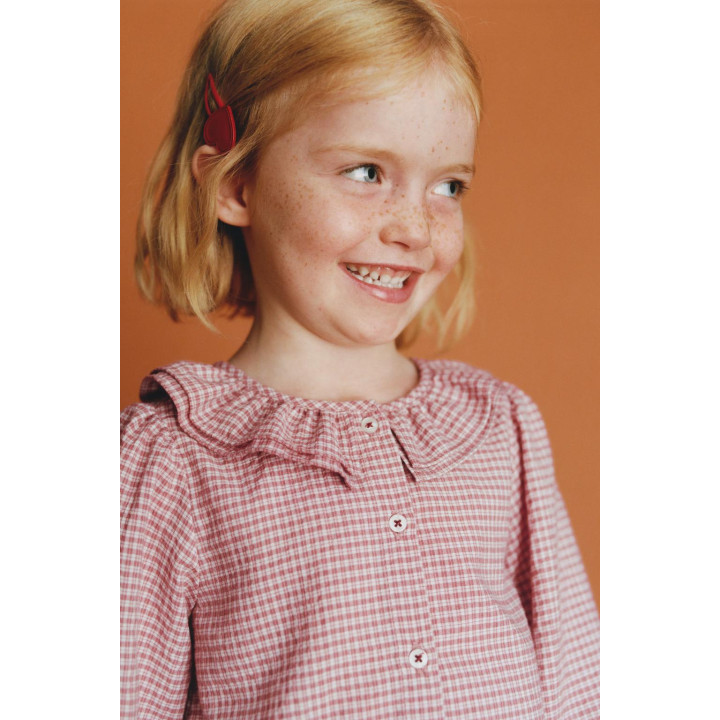 РУБАШКА В КЛЕТКУ С ДВОЙНЫМ ВОРОТНИКОМ BENSIMON ® X ZARA