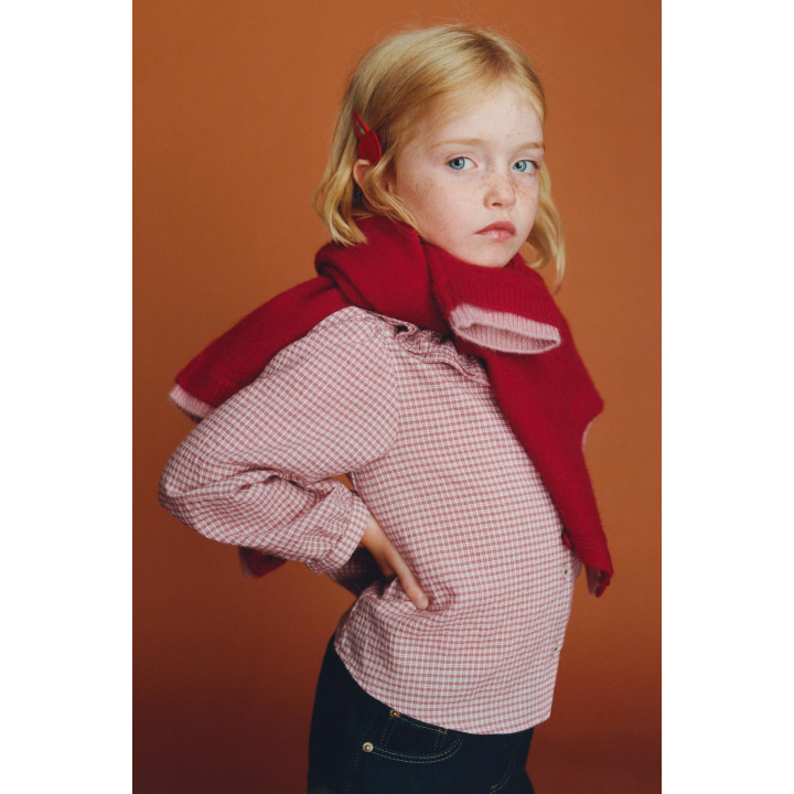 РУБАШКА В КЛЕТКУ С ДВОЙНЫМ ВОРОТНИКОМ BENSIMON ® X ZARA