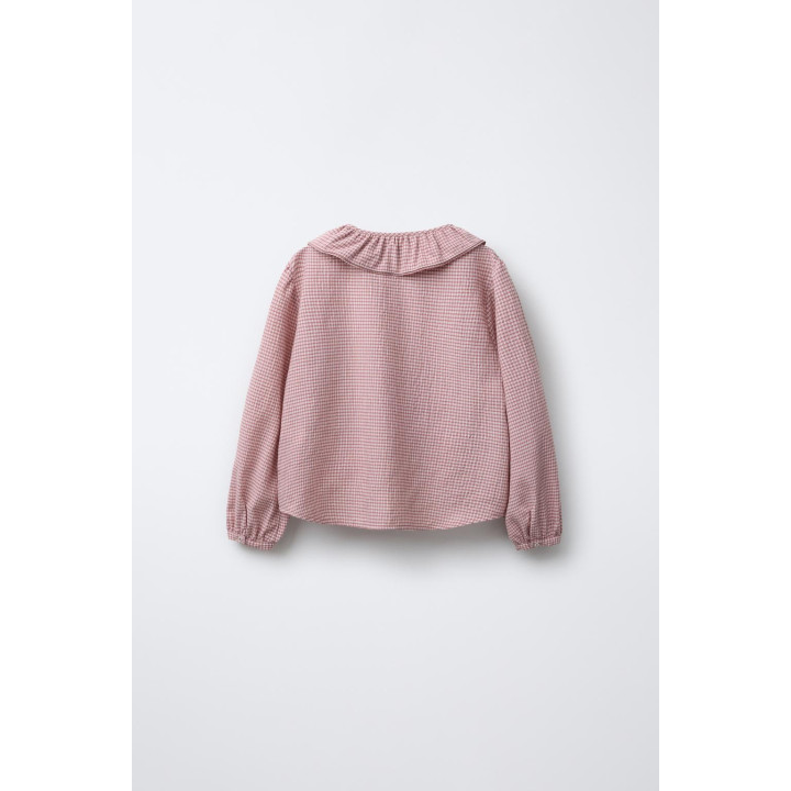 РУБАШКА В КЛЕТКУ С ДВОЙНЫМ ВОРОТНИКОМ BENSIMON ® X ZARA