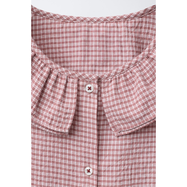 РУБАШКА В КЛЕТКУ С ДВОЙНЫМ ВОРОТНИКОМ BENSIMON ® X ZARA