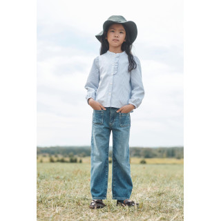 Рубашка в полоску limited edition с оборкой