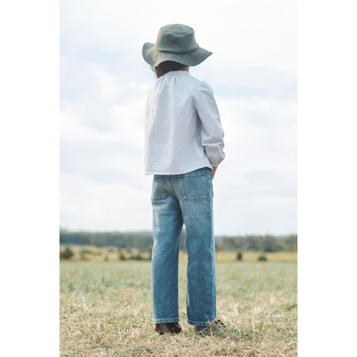 Рубашка в полоску limited edition с оборкой