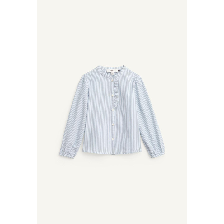 Рубашка в полоску limited edition с оборкой