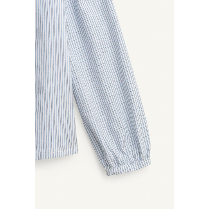 Рубашка в полоску limited edition с оборкой