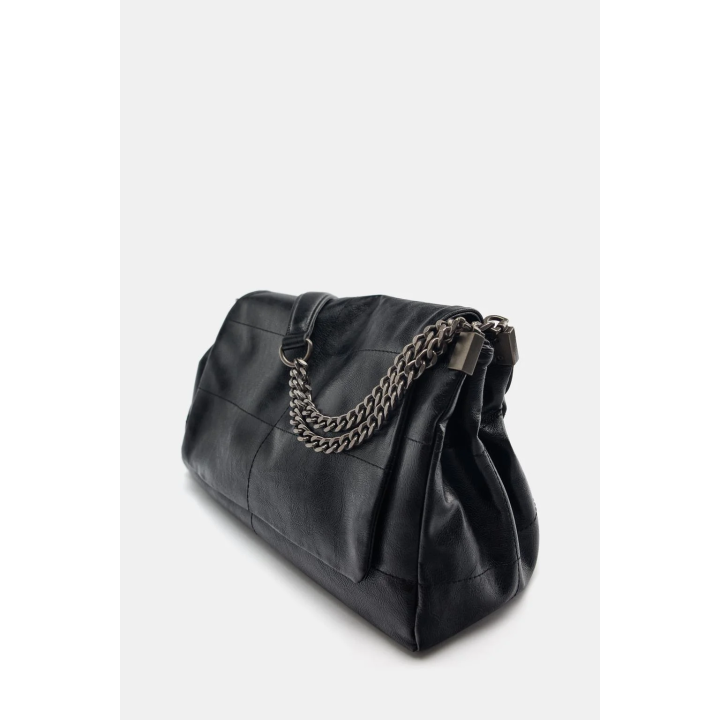 СУМКА В РОКЕРСКОМ СТИЛЕ С КЛАПАНОМ