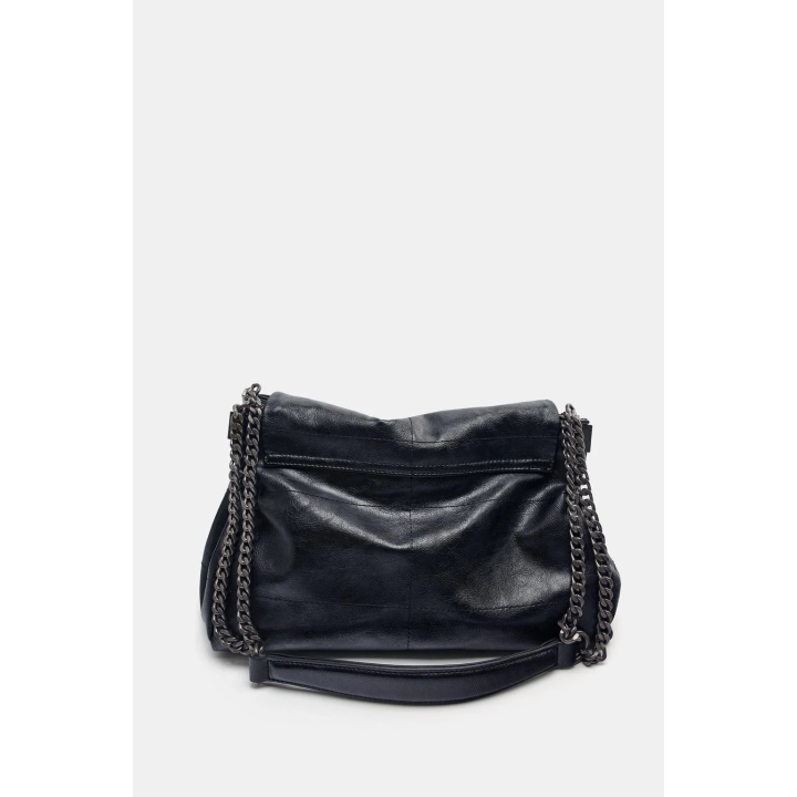 СУМКА В РОКЕРСКОМ СТИЛЕ С КЛАПАНОМ