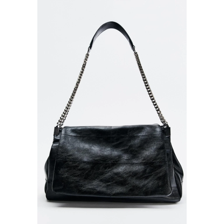 СУМКА В РОКЕРСКОМ СТИЛЕ С КЛАПАНОМ