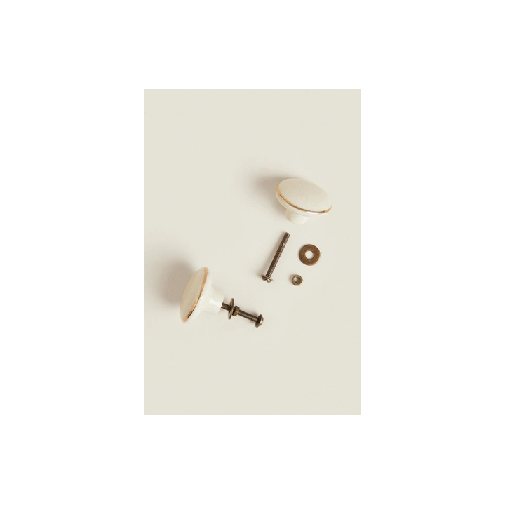 PACK OF ROUND CERAMIC DOOR KNOBS (PACK OF 2)