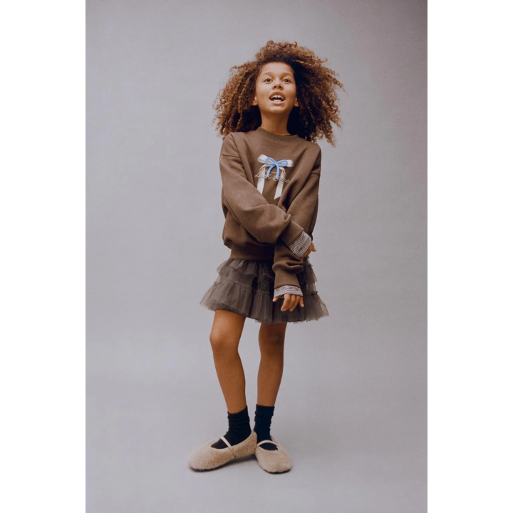 ТОЛСТОВКА С НАДПИСЬЮ И БАНТОМ